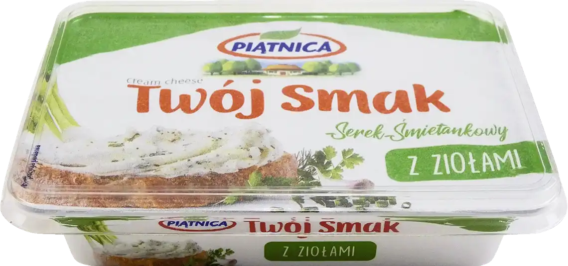 Сир Twoi Smak Piatnica вершковий із зеленню 60% 135 г