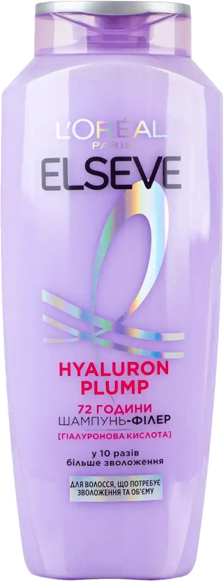 Шампунь-філлер L'Oreal Paris Elseve Hyaluron Plump Зволоження та об'єм 400 мл