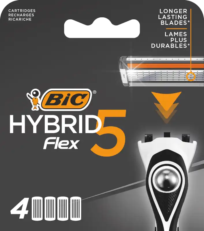 Касети змінні для гоління Bic Hybrid 5 Flex 5-лезові 4 шт