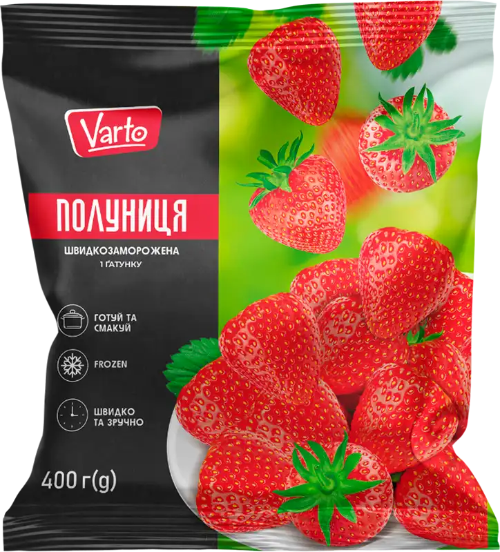 Полуниця Varto свіжоморожена 400 г