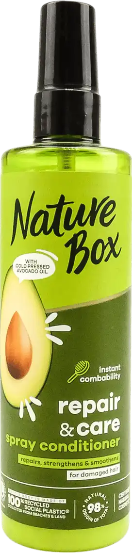 Експрес-кондиціонер Nature Box Repair Vegan Spray Conditioner З олією авокадо для ослабленого та тьмяного волосся 200 мл