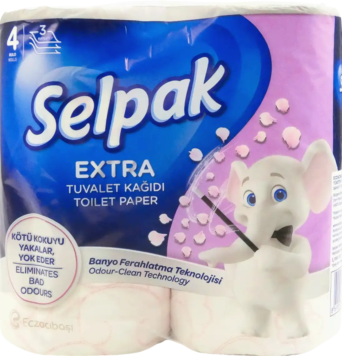 Папір туалетний Selpak 3-х шаровий Екстра Арома 4 шт