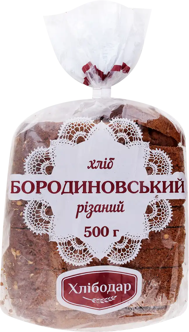 Хліб Хлібодар Бородинський житньо-пшеничний 500 г