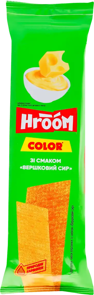 Чипси картопляні Hroom Вершковий сир пластинки 75 г
