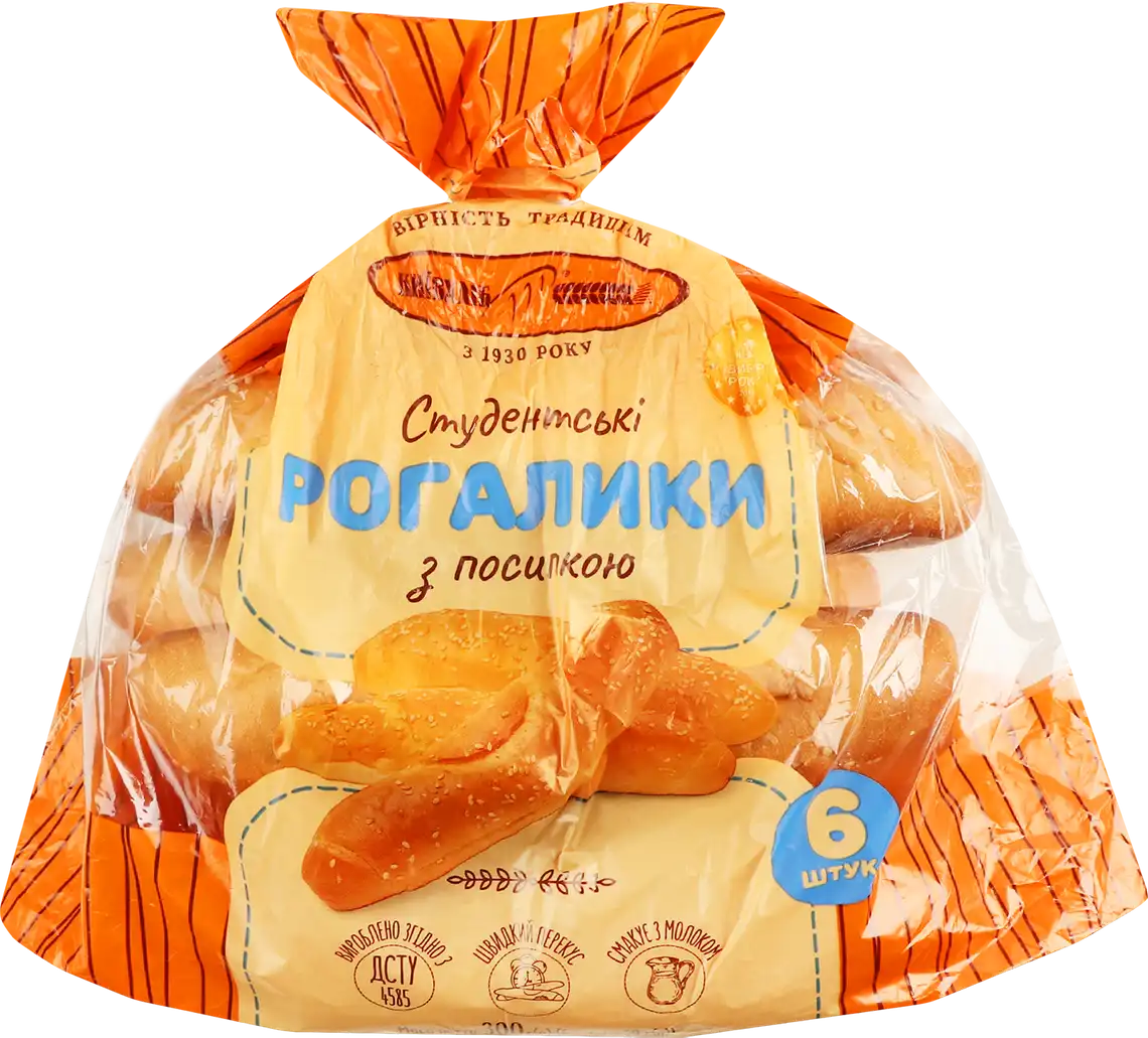 Рогалики Київхліб Студентські з посипкою 300 г