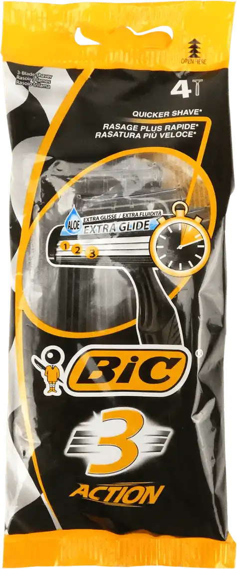 Набір бритв без змінних картриджів Bic Action 3 4 шт.