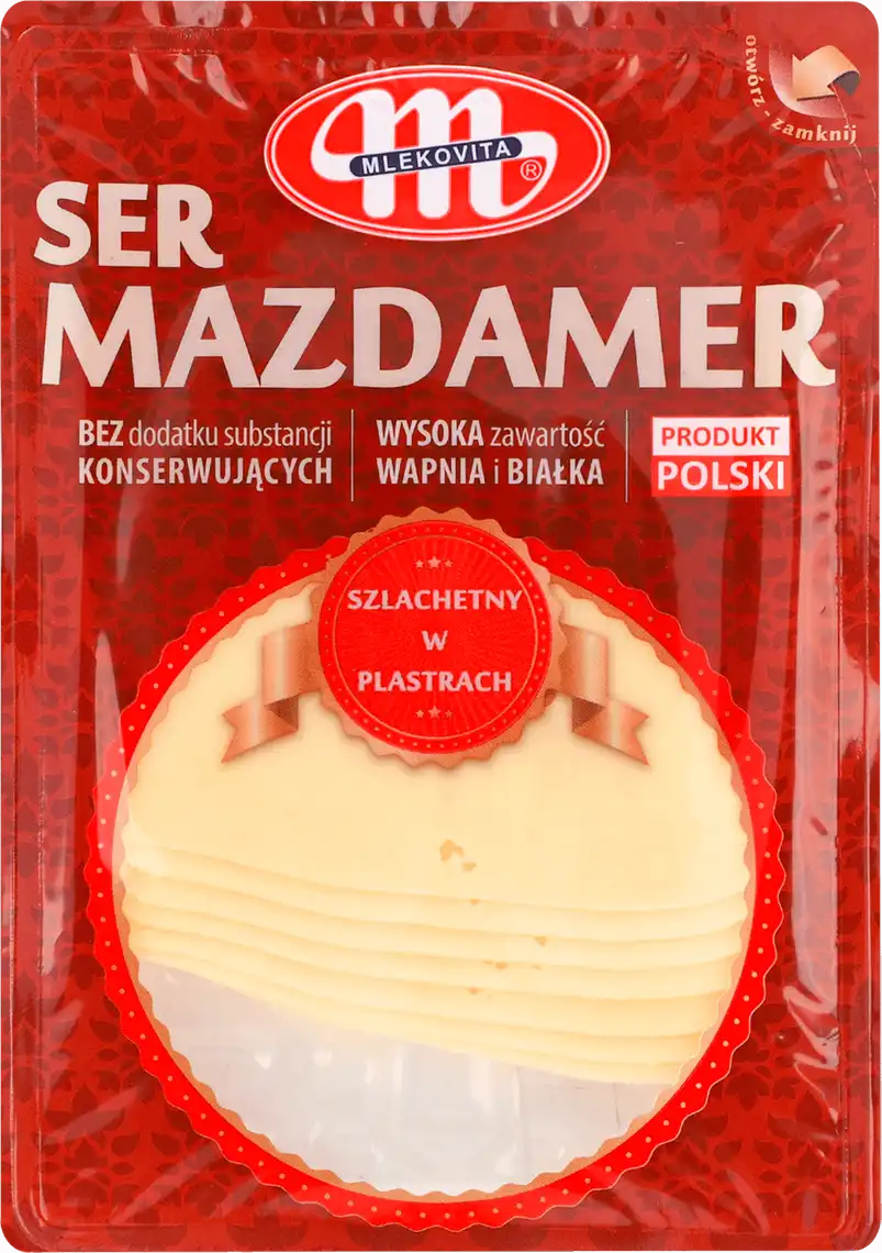 Сир Mlekovita Mazdamer нарізка 45% 150 г