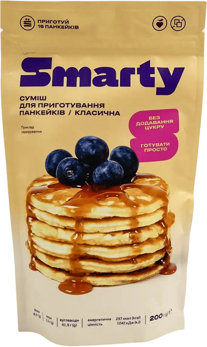 Суміш для приготування панкейків Smarty класична 200 г
