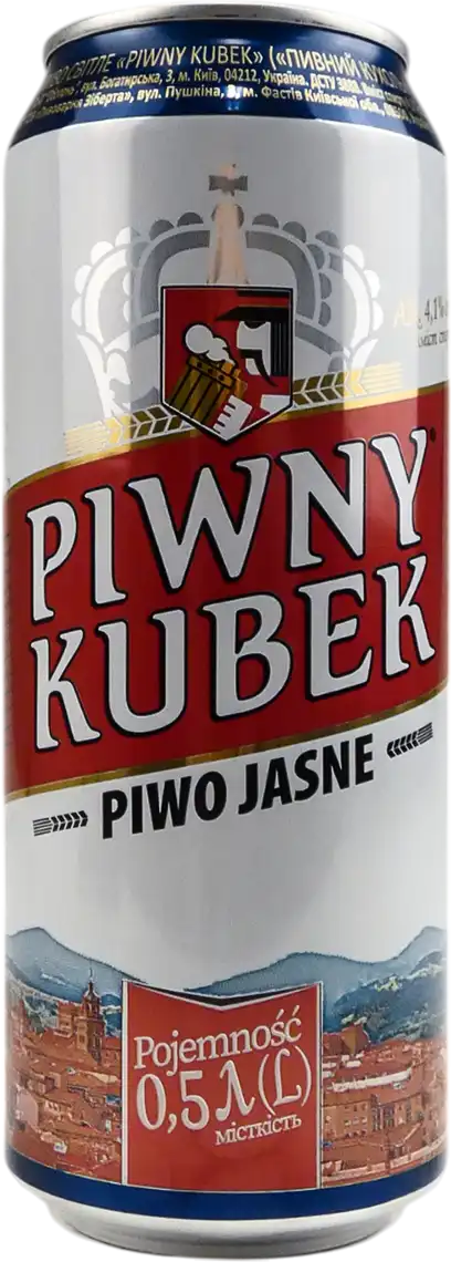 Пиво Piwny Kubek світле фільтроване 4.1% 0.5 л