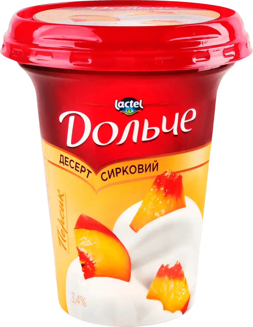 Десерт Дольче сирковий з наповнювачем персик 3,4% 300 г