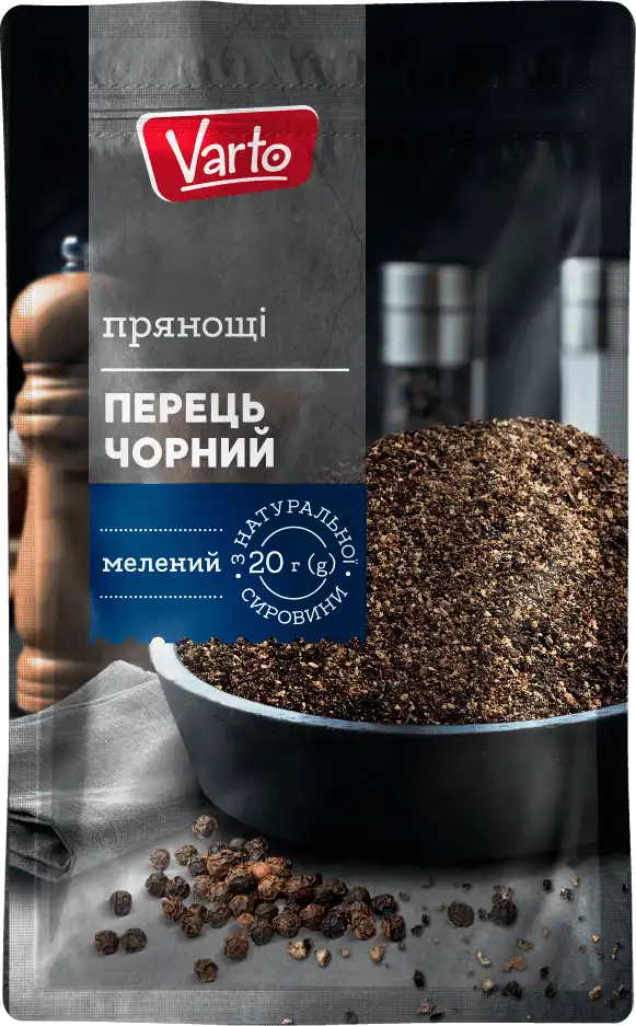 Перець Varto чорний мелений 20 г