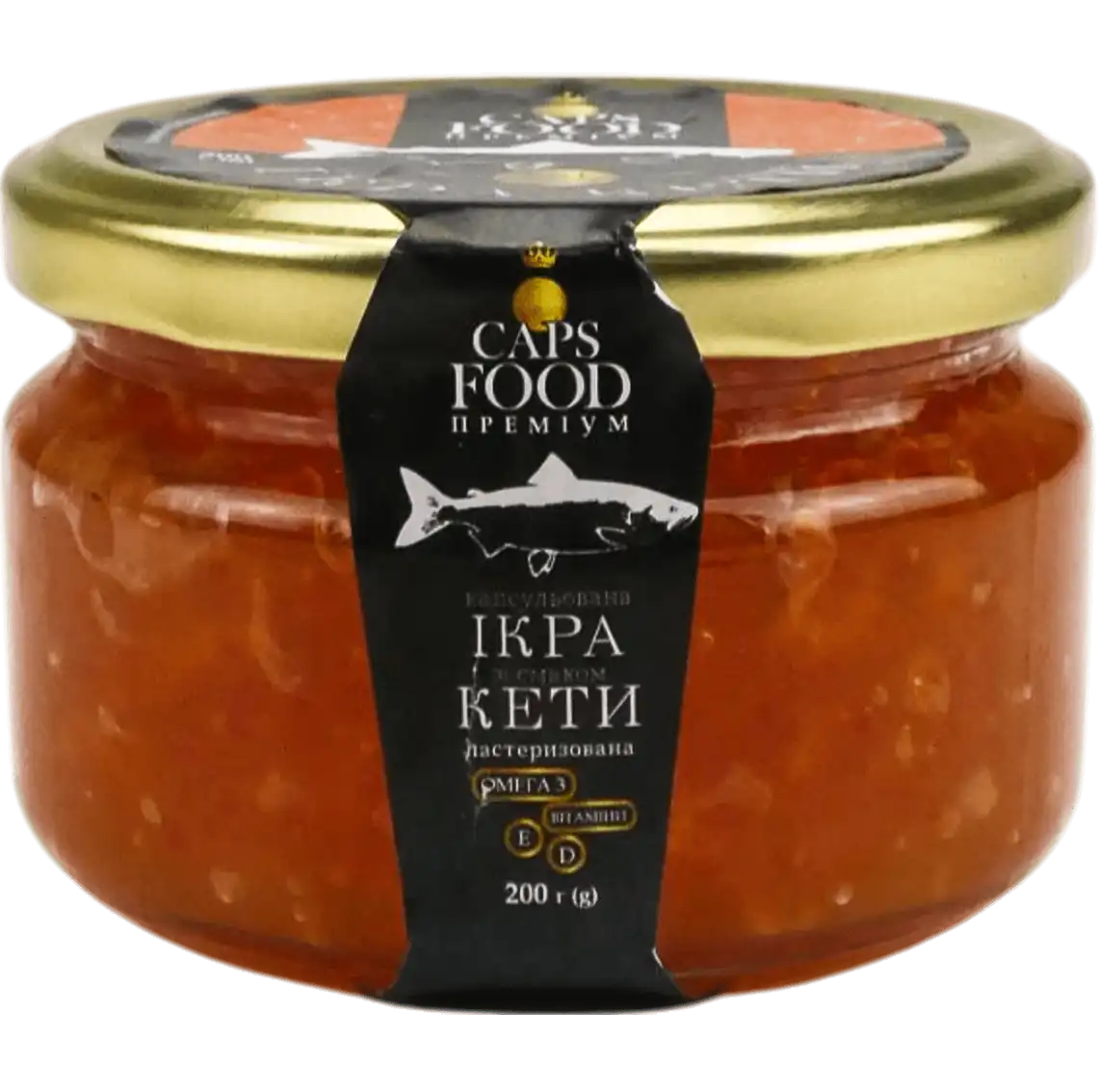 Ікра імітована Caps food Преміум зі смаком кети 200 г