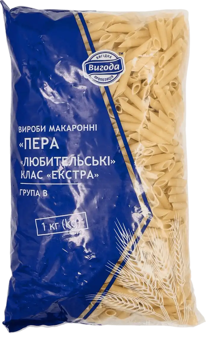 Макаронні вироби Вигода Пера Любительські 1 кг