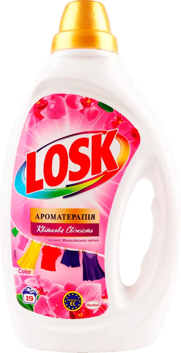 Гель для прання Losk Color Ароматерапія Аромат Малазійської квітки 855 мл