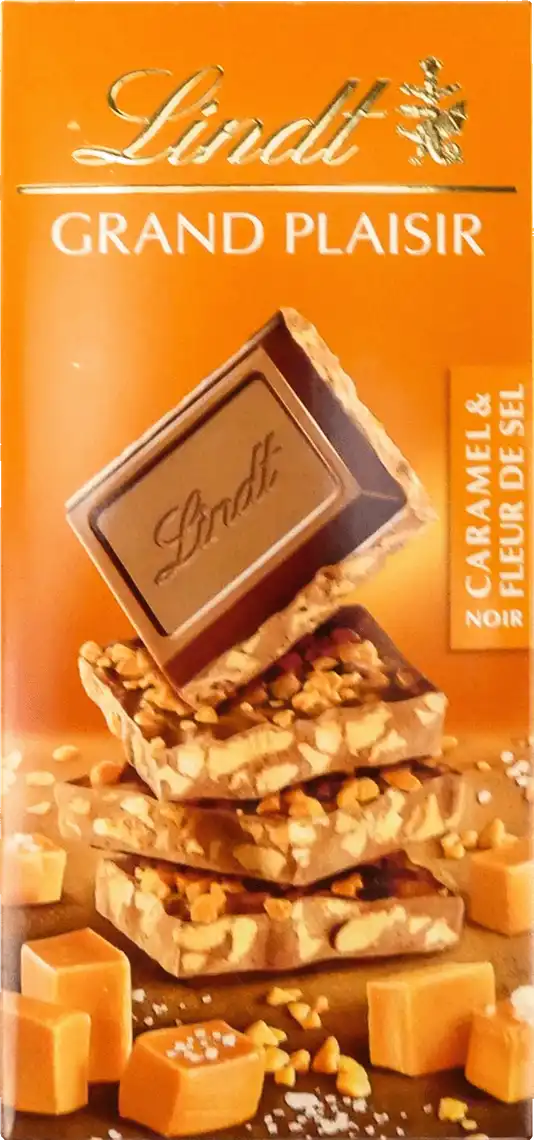 Шоколад Lindt Grand Plaisir чорний з карамеллю та сіллю 150 г
