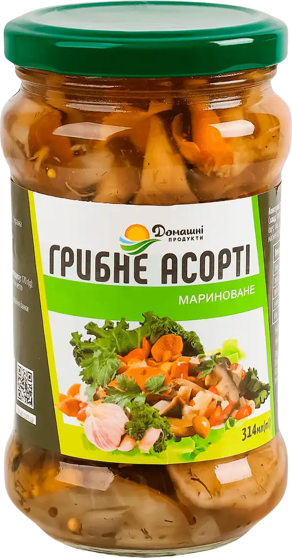 Грибне асорті Домашні продукти мариноване 314 мл