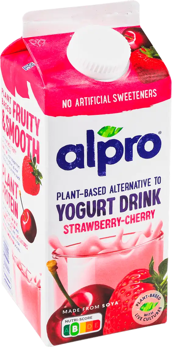 Продукт соєвий Alpro ферментований полунично-вишневий 755 г
