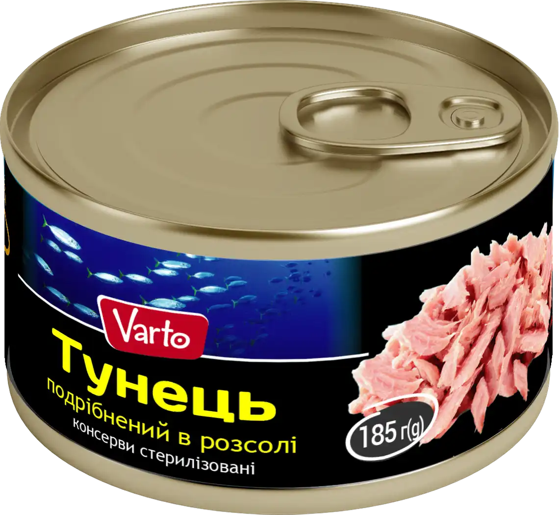 Тунець Varto подрібнений у розсолі 185 г