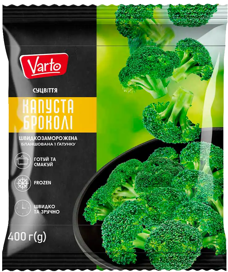 Капуста Брокколі Varto швидкозаморожена 400 г