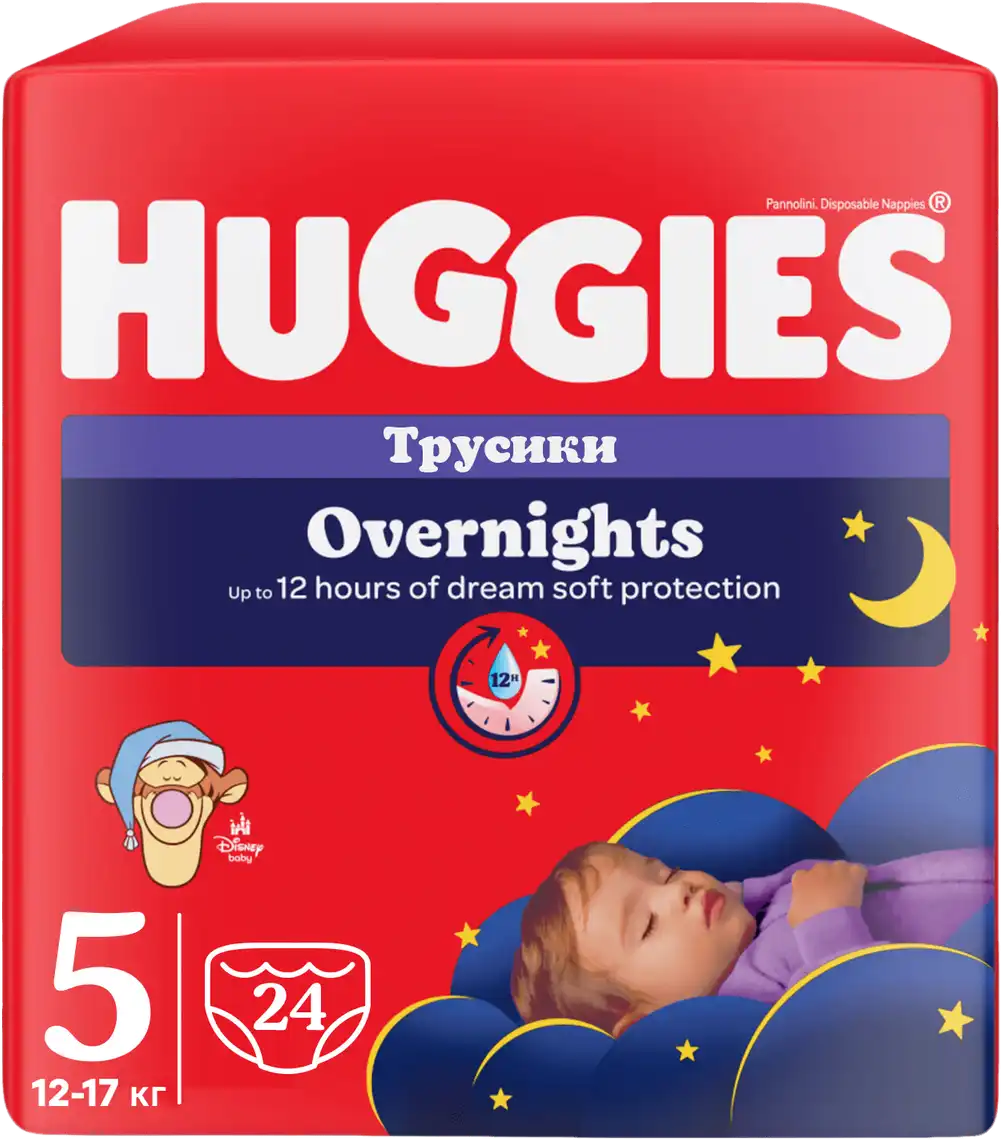 Трусики-підгузки Huggies Нічні 5 на 12-17 кг 24 шт