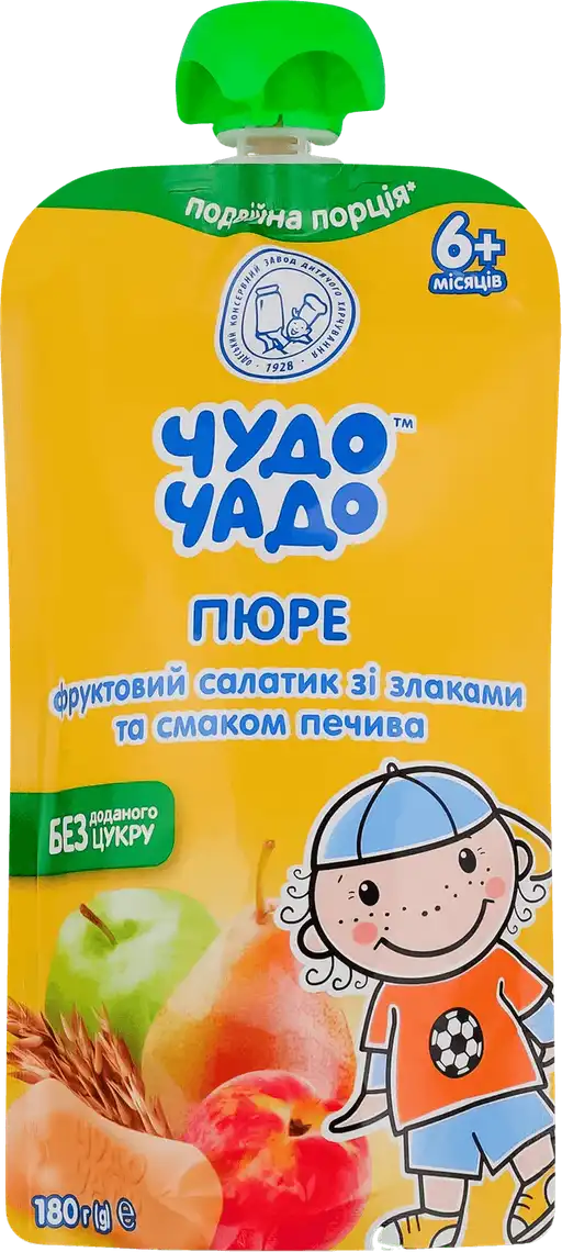 Пюре Чудо-Чадо Фруктовий салатик з печивом та злаками 180 г