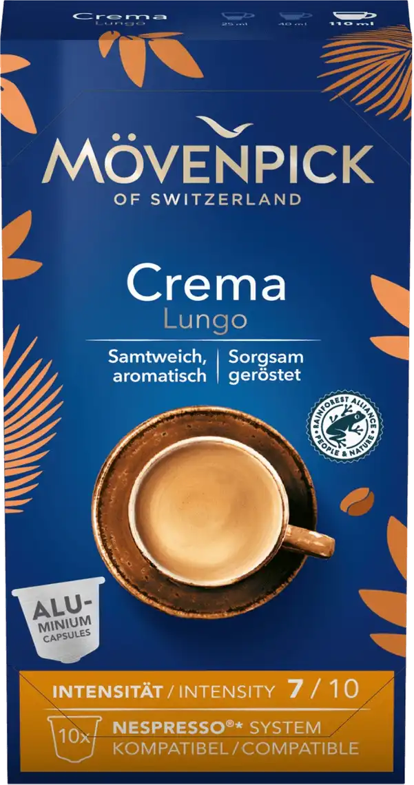 Кава Movenpick Crema Lungo в капсулах 10х5.7 г