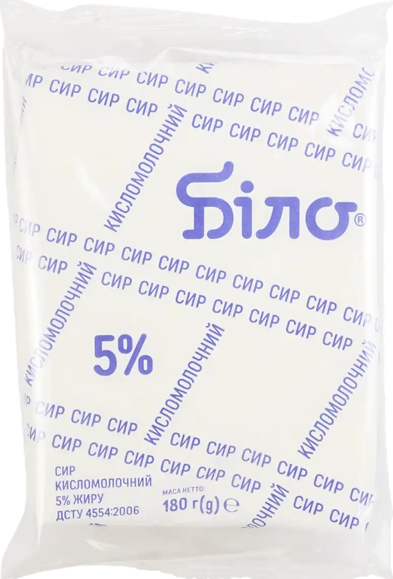 Сир Біло кисломолочний 5% 180 г