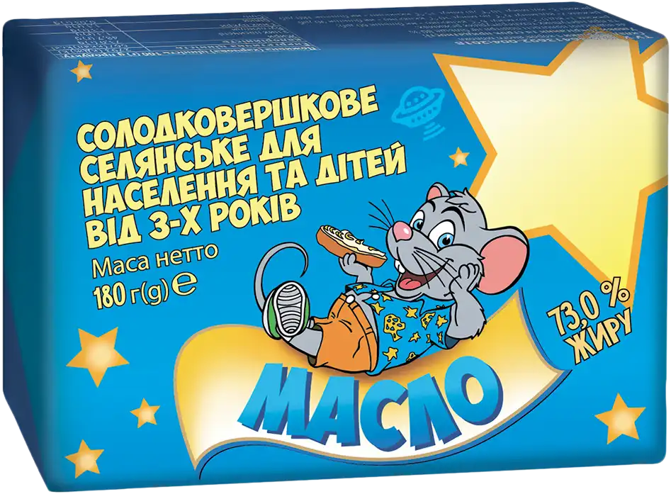 Масло Клуб Сиру Селянське солодковершкове 73% 180 г