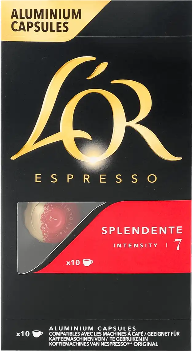 Кава мелена L'OR Espresso Splendente натуральна смажена у капсулах 10x5.2г