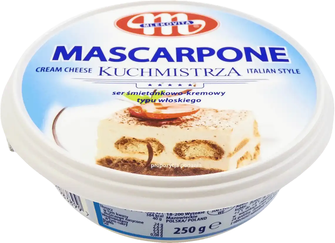 Сир Mlekovita Mascarpone кремовий 40% 250 г