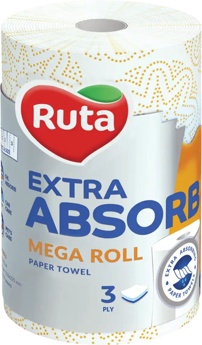 Рушники Ruta Extra Absorb Selecta паперові 3-шарові 1 шт