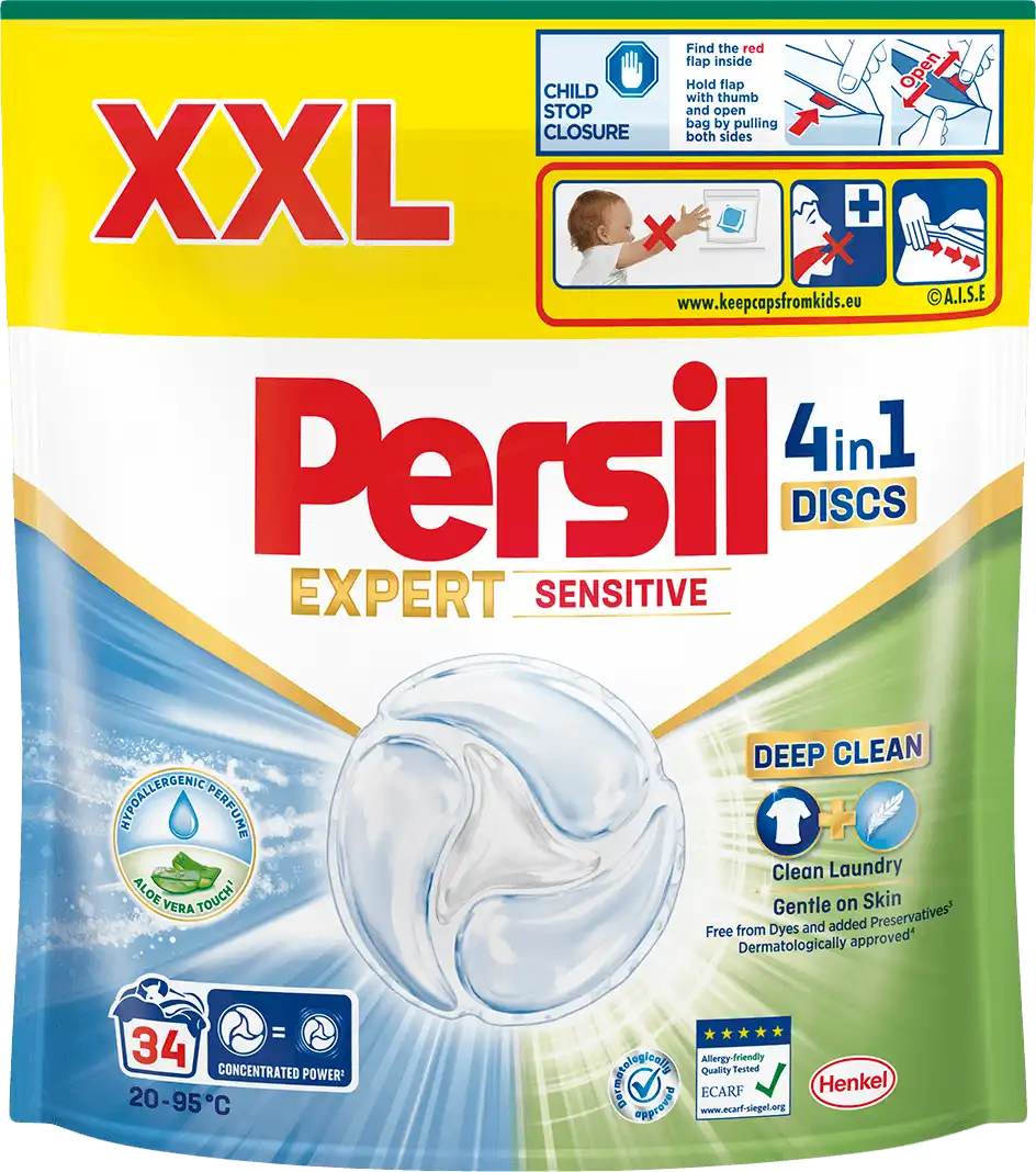 Диски для прання Persil 4in1 Discs Expert Sensitive Deep Clean 34 шт