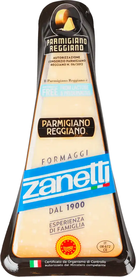Сир Zanetti Parmigiano Reggiano 12 місячної витримки 32% 200 г