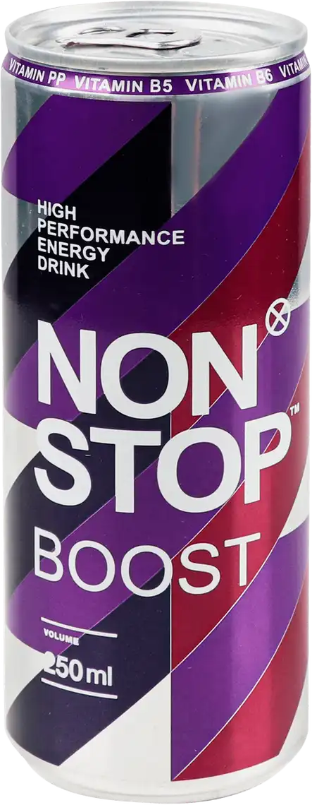 Напій енергетичний Non Stop Boost безалкогольний сильногазований 250 мл