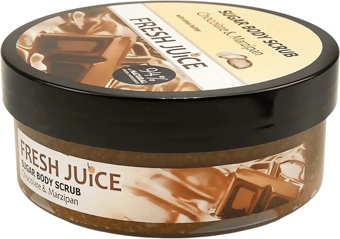 Cкраб Fresh Juice Chocolate & Мarzipan цукровий для тіла 225 мл