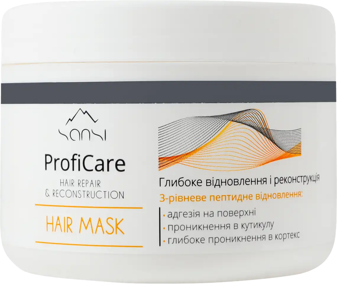 Маска SANSI ProfiCare Hair repair & reconstruction для відновлення волосся 350 мл
