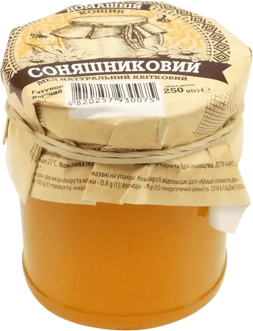 Мед Домашній Кошик соняшниковий 250 г