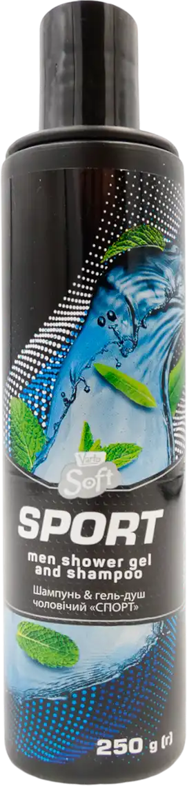 Шампунь і гель-душ Varto Soft Sport чоловічий 250г