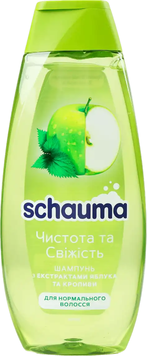 Шампунь Schauma Сlean and Fresh Зелене Яблуко та Кропива для нормального волосся 400 мл