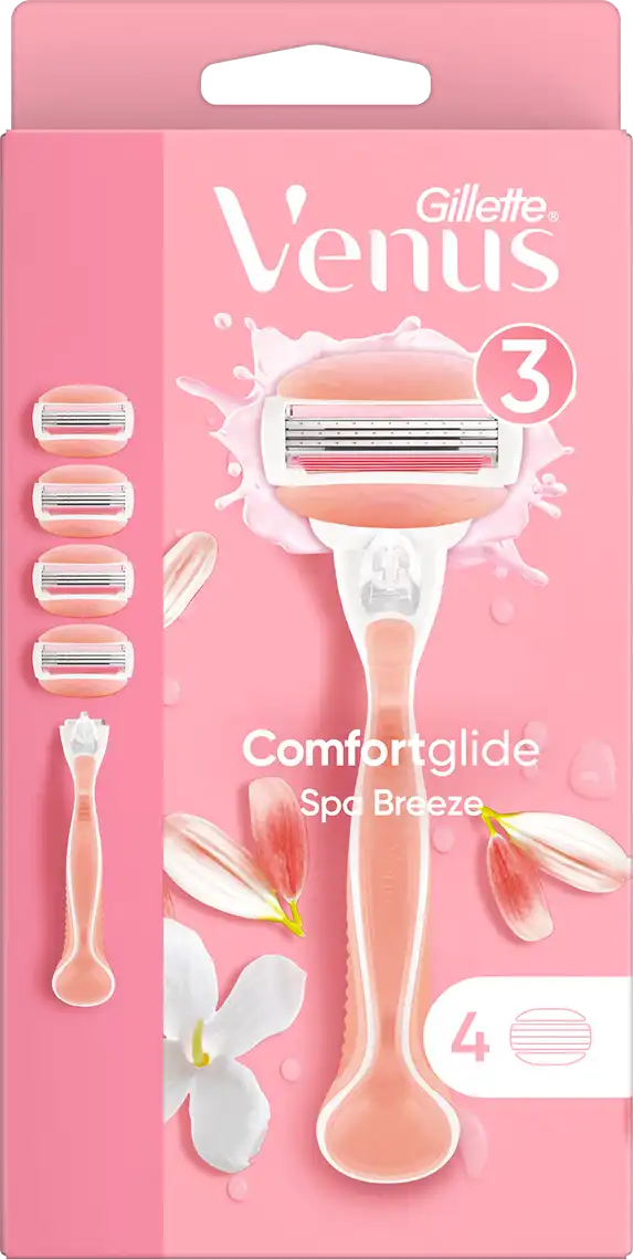 Станок для гоління жіночий Venus Comfortglide Spa Breeze із 4 змінними картриджами