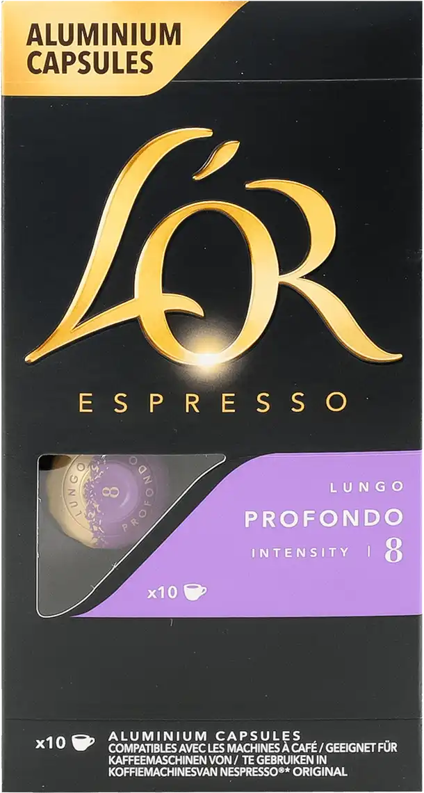 Кава мелена L'OR Lungo Profondo натуральна смажена у капсулах 10x5.2г
