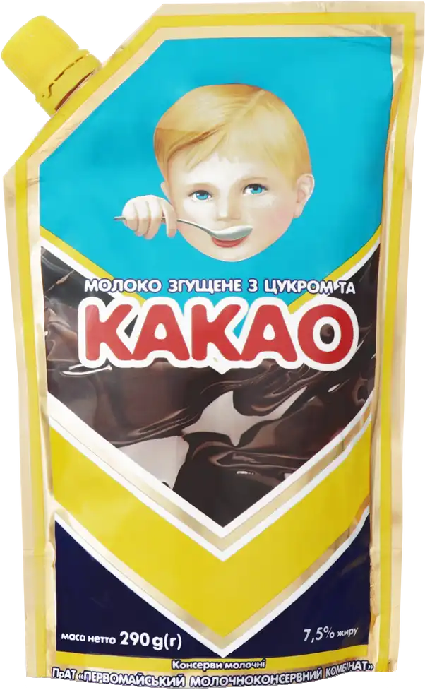 Молоко згущене Первомайський з цукром та какао 290 г