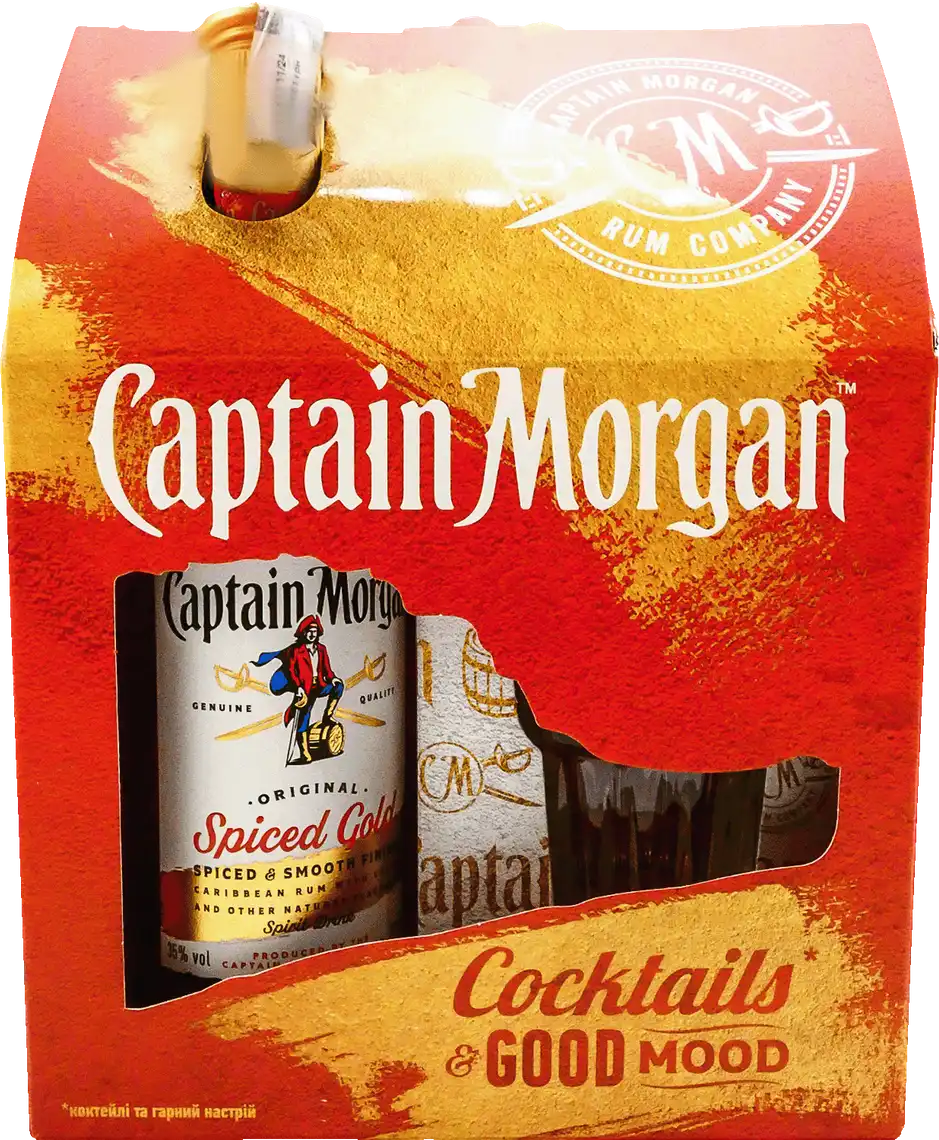 Набір Ром Captain Morgan Spiced Gold 35% 0.7 л