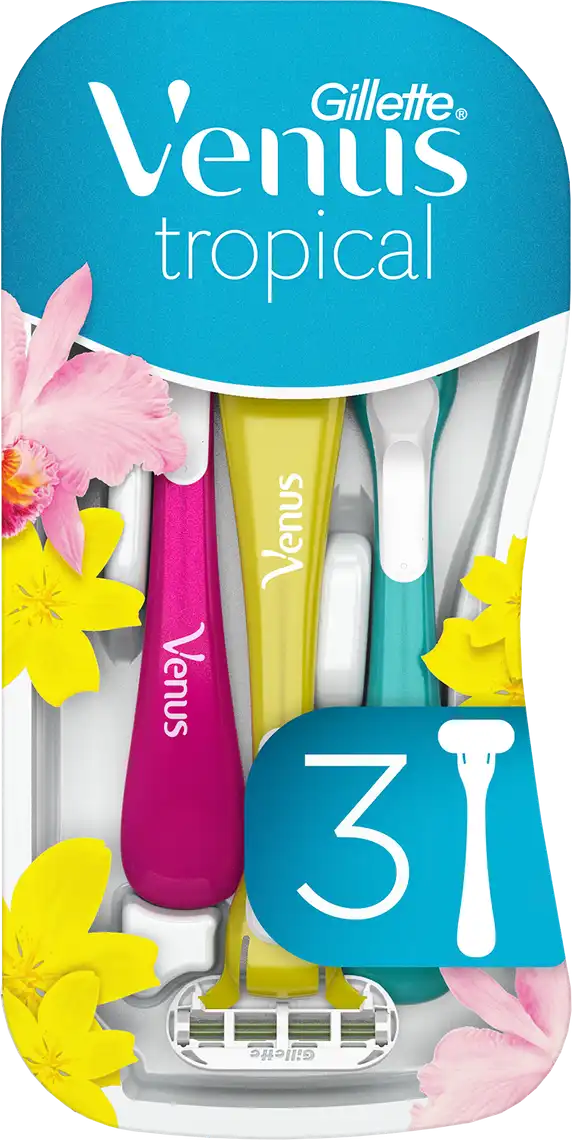 Одноразові станки для гоління Simply Tropical жіночі 3 шт.