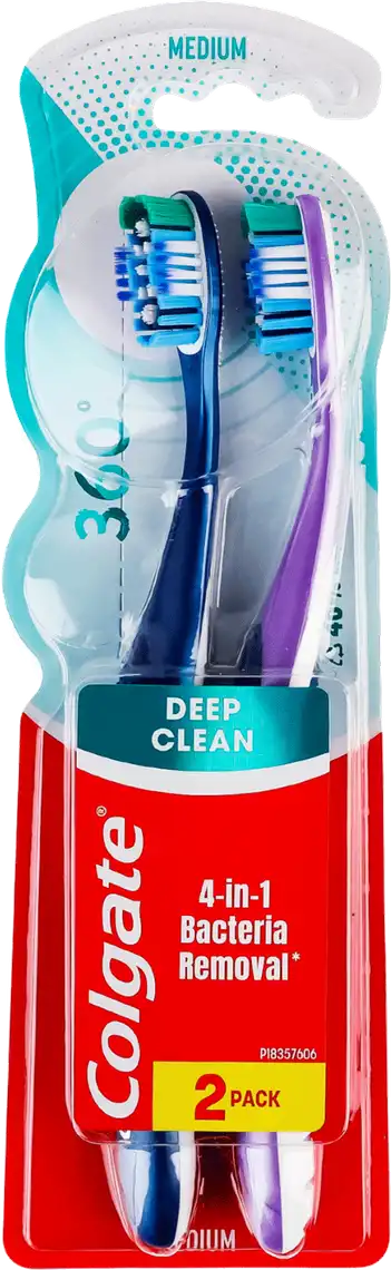 Зубна щітка Colgate 360 Суперчистота 2 шт