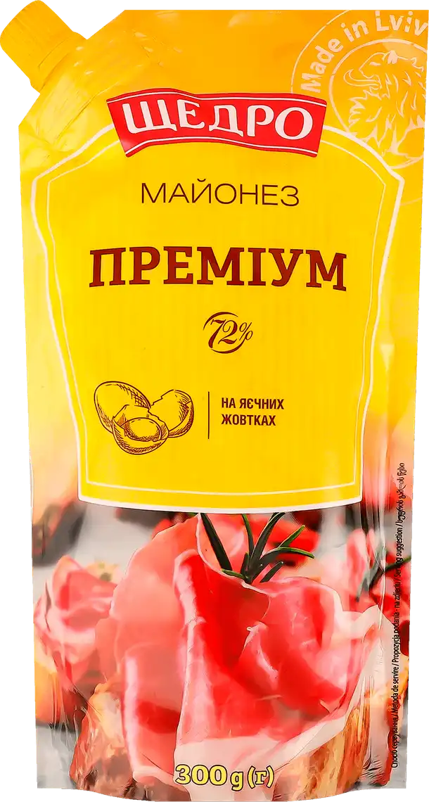 Майонез Щедро Преміум 72% 300 г