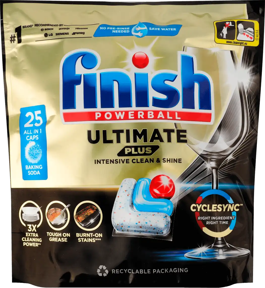 Капсули для посудомийних машин Finish Ultimate Plus All in 1 для миття посуду 25 шт