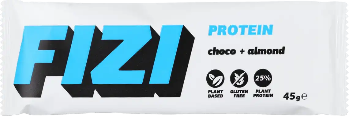 Батончик Fizi Choco and Almond без цукру протеїновий у шоколадній глазурі 45 г