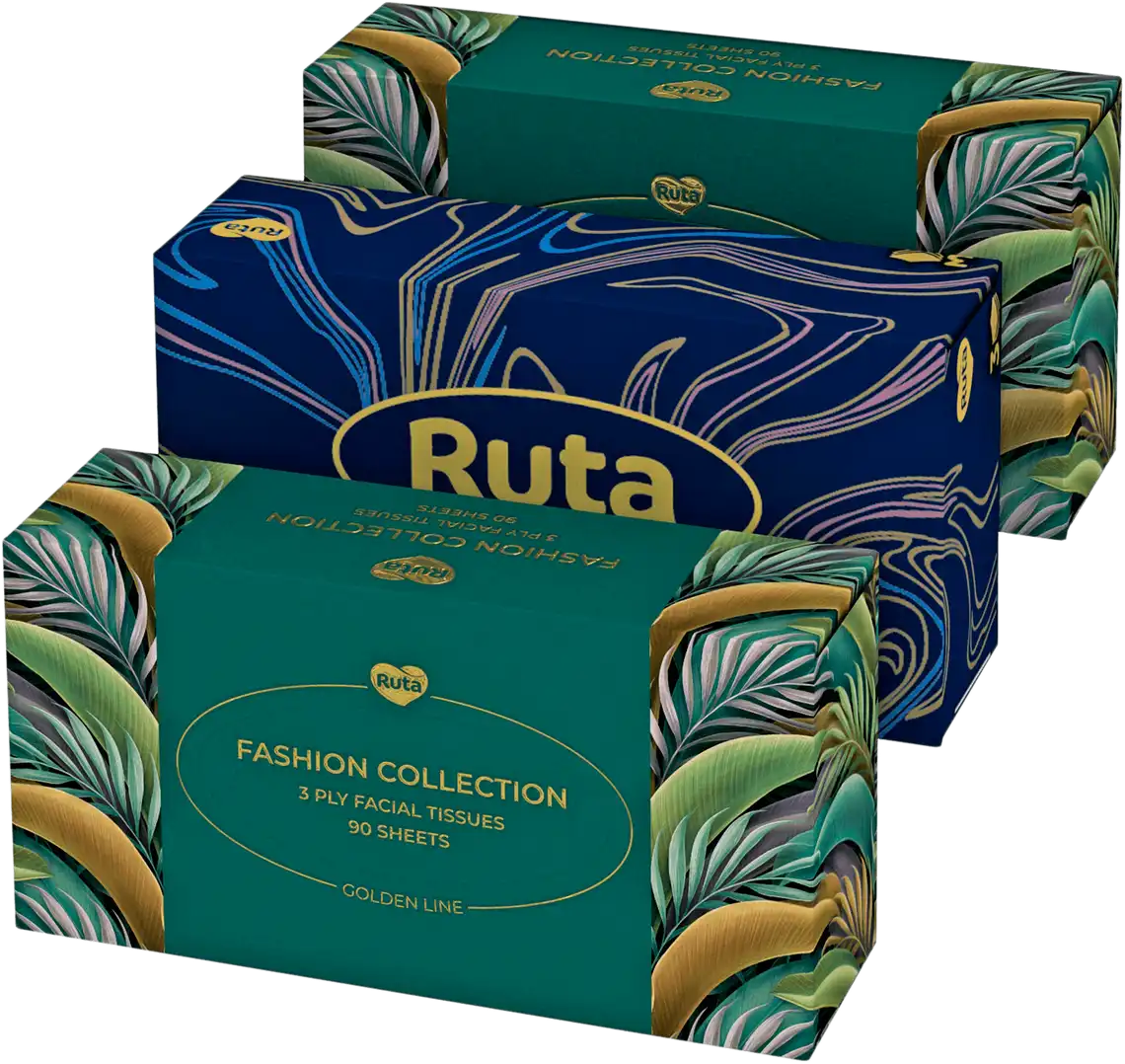 Серветки в коробці Ruta 3-х шарові Fashion Collection 90 шт