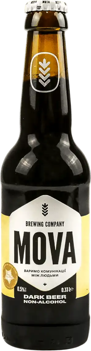 Пиво Mova Dark Non-Alcohol темне безалкогольне 0.33 л